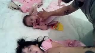 Tickle attack Daddy, Brihanna n Deborah