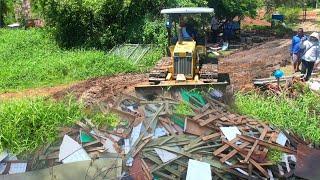 Fantastic Video D20p Clearing Grass And Forest Making Road To For Truck Pour Sand Filling Foundation