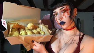 Parmesan Bread Bites & Lava Cake Mukbang ASMR | Eating Sounds, Whispering, Mouth Sounds