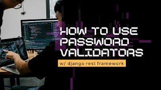 How to use password validators with Django REST framework