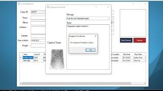 Biometric Fingerprint Criminal Identification System C# .NET Source Code