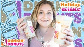 Trying Dunkin Donuts new HOLIDAY DRINKS 2020! | Courtney Bond