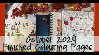 Oct 2024 Finished Adult colouring pages  | Adult coloring