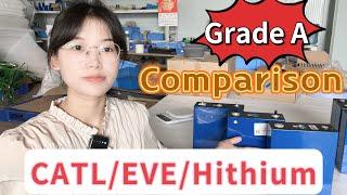 CATL EVE Hithium 280ah lifepo4 Grade A cell comparison