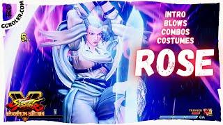 Street Fighter V: ROSE - All Costumes, intro, Blows, Combos (update: August 2021)