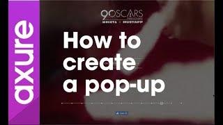 Axure RP 8 tutorial for beginners 08: How to create a pop-up in seconds