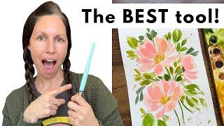 This watercolor TOOL will transform your floral painting experience! | Art After 40