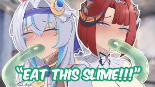 「3DIO/ASMR???」SLIME ATTACK!!!  Eating Slime & talk about CARROT with Scylla [Stimulating] [EATING]