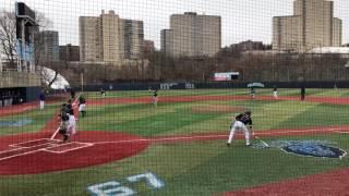 Kumar Nambiar pitching for Yale University