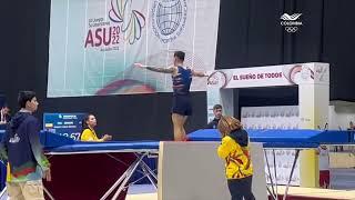 Ángel Hernández clasificó a finales del XXXVI Campeonato Mundial de Gimnasia en Trampolín Sofía 2022