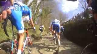 On-board footage from on the Koppenberg at the Tour of Flanders