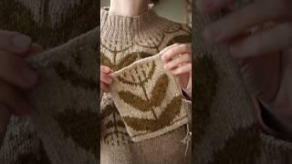 A sneak peek of Polina pullover #knittingpattern. Inspired by the art of Polina Raiko.