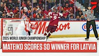 WORLD JUNIORS UPSET: Eriks Mateiko Scores Shootout Winner For Latvia In 3-2 Final Against Canada