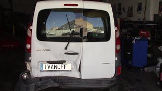 Renault Kangoo  Передний и задний удар, тянем на стапелях по лазеру