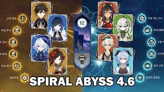 C6 Chiori Double Hydro & C6 Ganyu Dehya Burn Melt | Spiral Abyss 4.6 Floor 12 | Genshin Impact