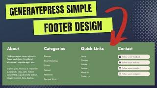 How to Create a Simple Site Footer in GeneratePress