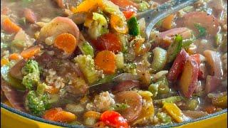 My brother cooking his signature Irie’s Ital a.k.a. Vegetable Medley