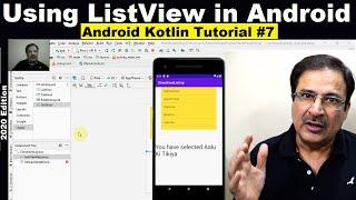 Listview In Android Studio  | Custom ListView in Android with Item Click Kotlin Tutorial #7