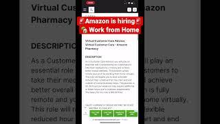 Work from Home Job with Amazon in 2023 | Remote jobs | wfh jobs