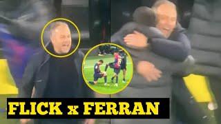 Hansi Flick's reaction to Ferran Torres match-winner goal vs Dortmund