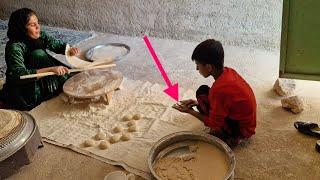 "Younes' Help for His Mother: Younes and Ismat's Journey from Dough to Baking Bread"