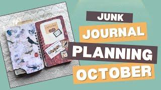 Working in my Junk Journal Planner - October Monthly and Weekly Spreads (and a freebie!)