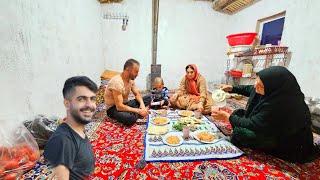 Nomadic family: from cooking to building walls