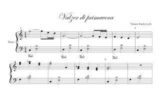 "Valzer di primavera" by Tatiana Stankovych. Easy piano sheet music on IMSLP Petrucci Library