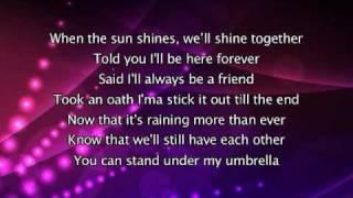 Rihanna - Umbrella, Lyrics In Video
