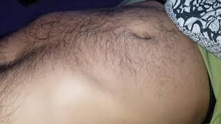 hairy chest & beautiful belly button of my Hispanic man 