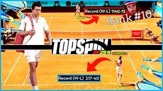 Rank 600 vs Rank 10 (99% Win Rate) Streamer TopSpin 2K25 Player vs Player Gameplay | World Tour