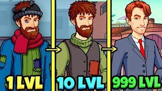 EVOLUTION OF HOMELESS! FROM POOR TO RICH! MAX LVL 999! - Hobo Life