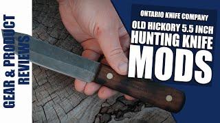 New old hickory 5.5 inch hunting knife modifications