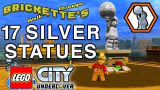 All 17 Rex Fury Silver Statues Locations + 3 character tokens in LEGO City: Undercover