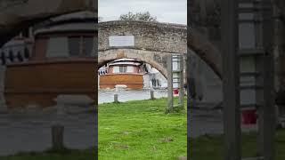 How ever did that large wooden cruiser manage to get under the very low bridge? #shorts