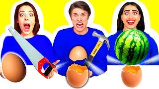 100 WAYS TO BREAK EGGS CHALLENGE by Ideas 4 Fun