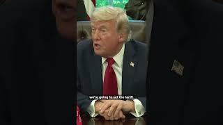 Trump talks company tariffs in the Oval Office