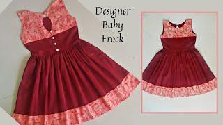 Designer baby frock cutting and stitching/How to sew a baby dress for 9-10 years/girls dress