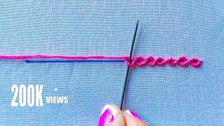 Basic Hand Embroidery Stitches _ Chain Stitch!