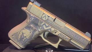 Laser Engraved Glock 19 | Custom Vector Design by Fragout Firearms