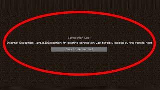 Fix An Existing Connections Was Forcibly Closed By The Remote Host Error On Minecraft JAVA Error