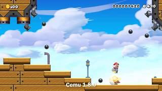 Super Mario Maker Cemu 1.8.0 Gameplay Low-end PC