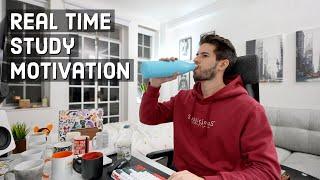 REAL TIME study with me (no music): 12 HOUR Productive Pomodoro Session | KharmaMedic