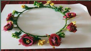 How to make flowers crown at home