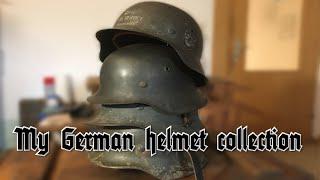 My WWII German Combat Helmet Collection