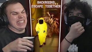 ПЬЯНЫЙ ГЛЕБ ИГРАЕТ В ХОРРОР С РОСТИКОМ / Backrooms: Escape Together #2 | Sasavot и Rostikfacekid