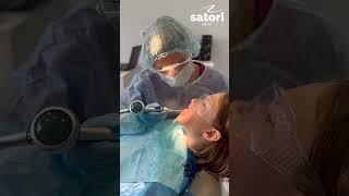 Проф чистка зубов перед фиксацией брекетов #orthodontist #bracket #доктор