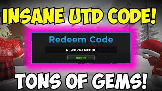 This New LIMITED UTD GEM CODE is INSANE! (Ultimate Tower Defense CODES)