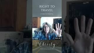 Right to travel course Review.