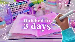 How I Finished my Sketchbook in 3 Days  [draw along]